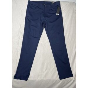 Legend Comfort Fit Chino Golf Pants Moisture Wicking Stretch Men 36x32 Navy NWT